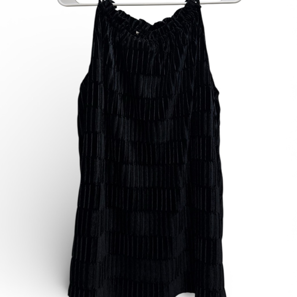 Maurices Black velvet Textured tank top
